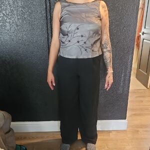 Rachel Kate Black and Gray Women's Jumpsuit